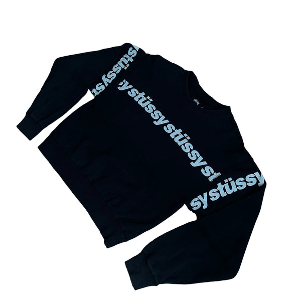 Stussy woman’s long Sleeve Front and back print jumper