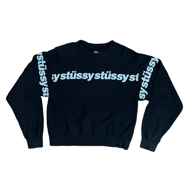 Stussy woman’s long Sleeve Front and back print jumper
