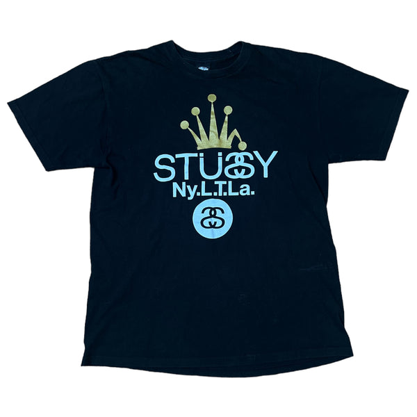 Stussy gold crown logo T-shirt