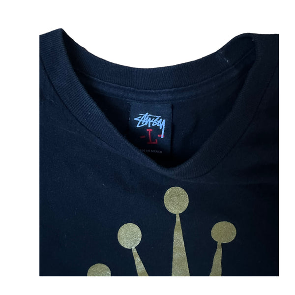 Stussy gold crown logo T-shirt