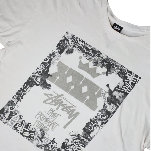 Stussy Men's Short Sleeve logo tshirt white