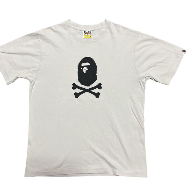 A Bathing Ape / BAPE White & Black Logo T-shirt