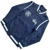 Stussy front and back navy Varsity Jacket