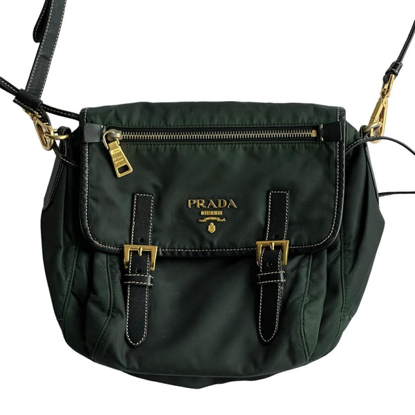 Prada Shoulder bag Green Gold