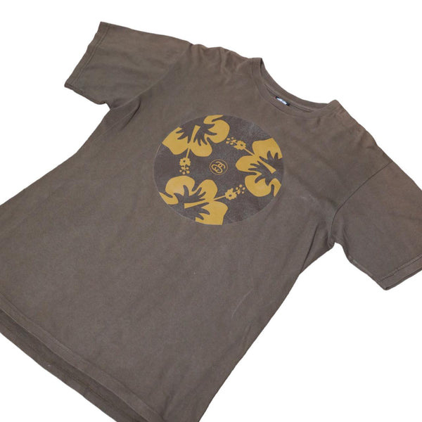 Stussy brown flower tee