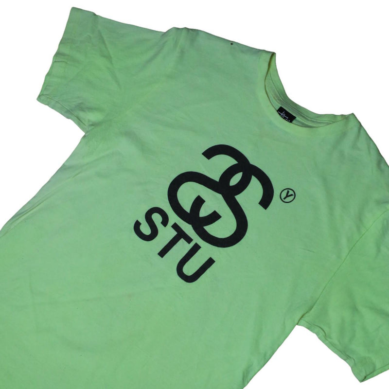 Stussy vintage green logo tee