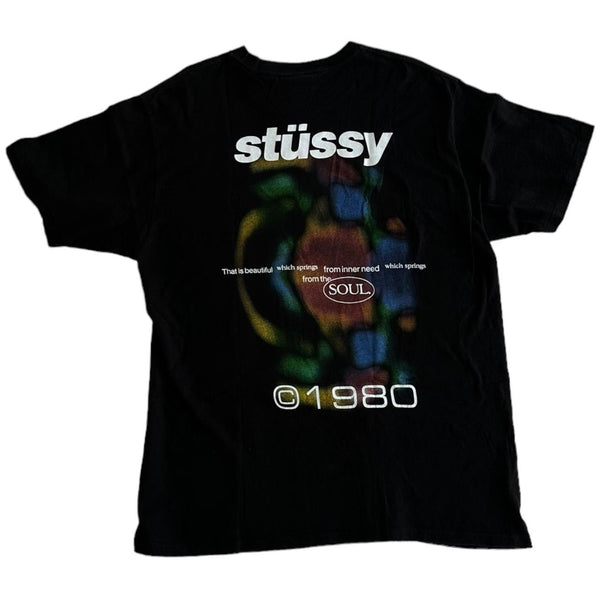 Stussy @1980s front and back T-shirt short sleeve black