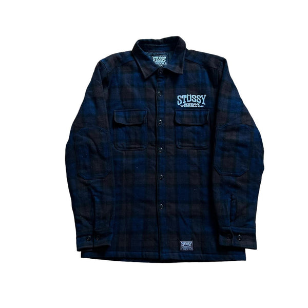 Stussy Burly Threads navy Tartan Jacket