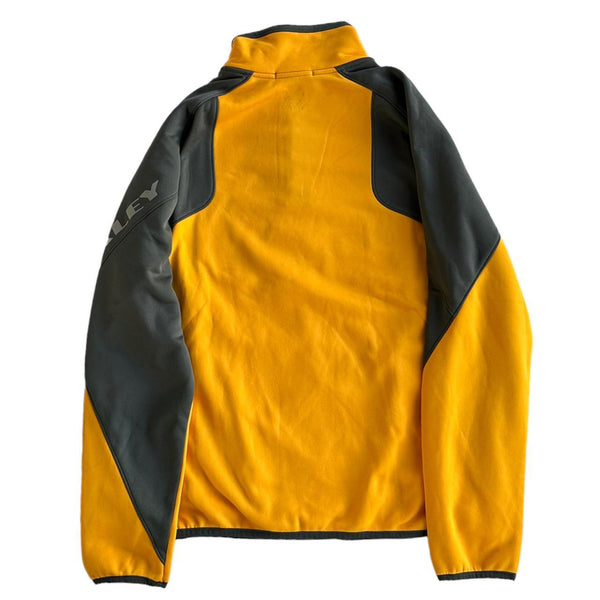 Oakley Quarter zip up fleece jumper Yellow and Grey