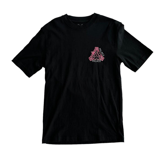 PALACE front and back black pink T-shirt tri-ferg