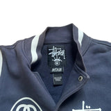 Stussy front and back navy Varsity Jacket