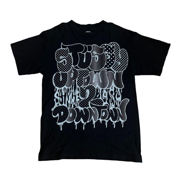 Stussy Men's Short Sleeve Comic T-shirt Black