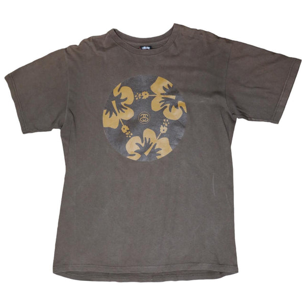 Stussy brown flower tee