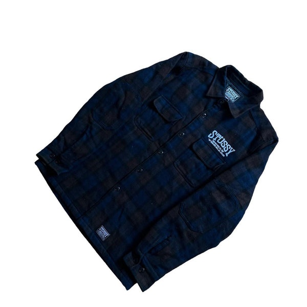 Stussy Burly Threads navy Tartan Jacket