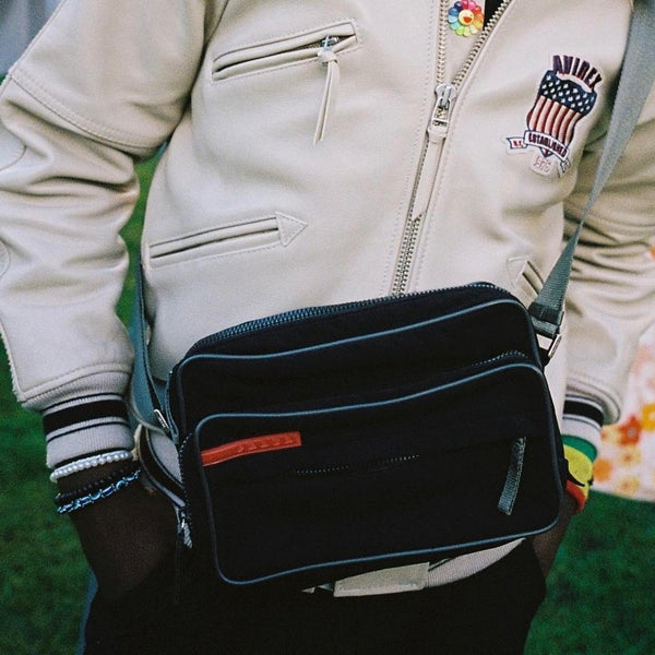 Prada sports nylon black shoulder bag