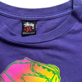 Stussy purple sneaker head Logo T-shirt