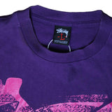 Stussy purple skull tee