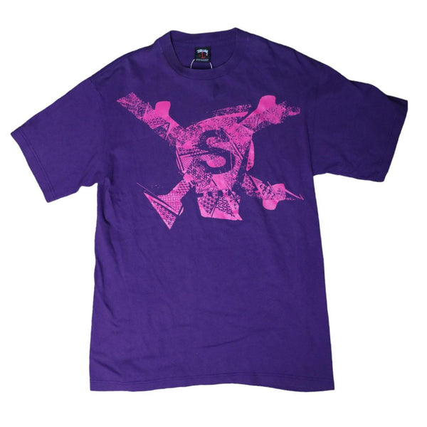Stussy purple skull tee