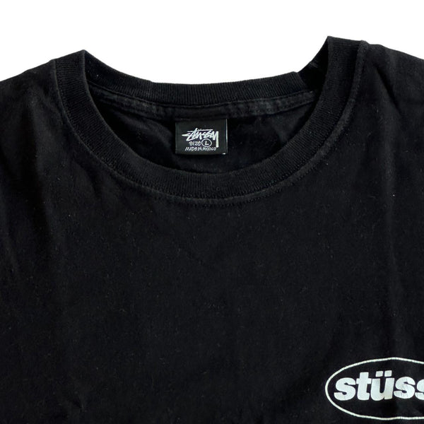 Stussy @1980s front and back T-shirt short sleeve black