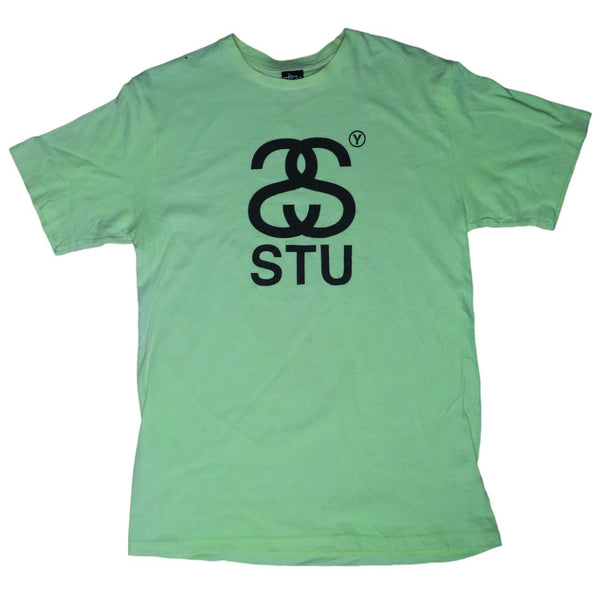 Stussy vintage green logo tee