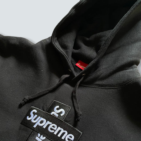 FW20 Supreme Black Cross Box Logo hoodie (M)