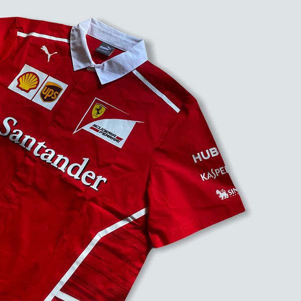 Red authentic Ferrari F1 short sleeve shirt (M)