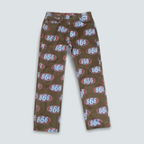 SUPREME 17SS 666 5-Pocket Jean Total pattern print denim pants (32)