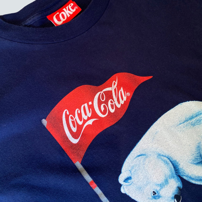 Vintage 1990s single stitch Coke Polar Bear Golf T-shirt  From Canada 🇨🇦 (XL)