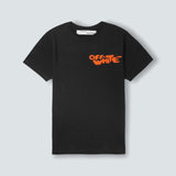 Off-white SS/19 Impressionism Orange Graphic Black Tee T-shirt (L)