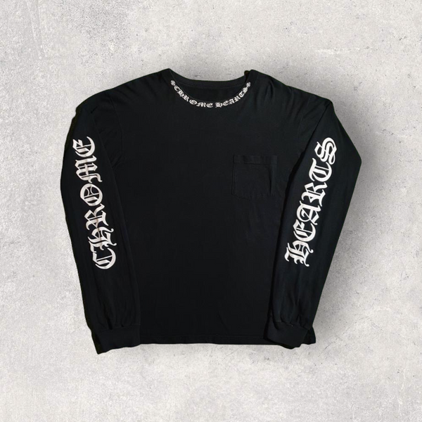 Chrome Hearts Long Sleeve Pocket tee Black (M)