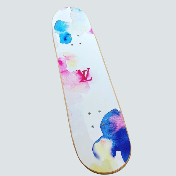 Louis Vuitton Virgil watercolour Skateboard