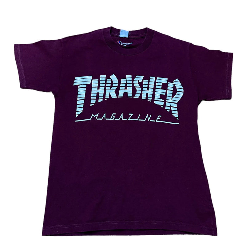 Champion × THRASHER burgundy T-shirt