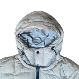 STONE ISLAND Garment Dy Nylon Hooded Down Jacket beige