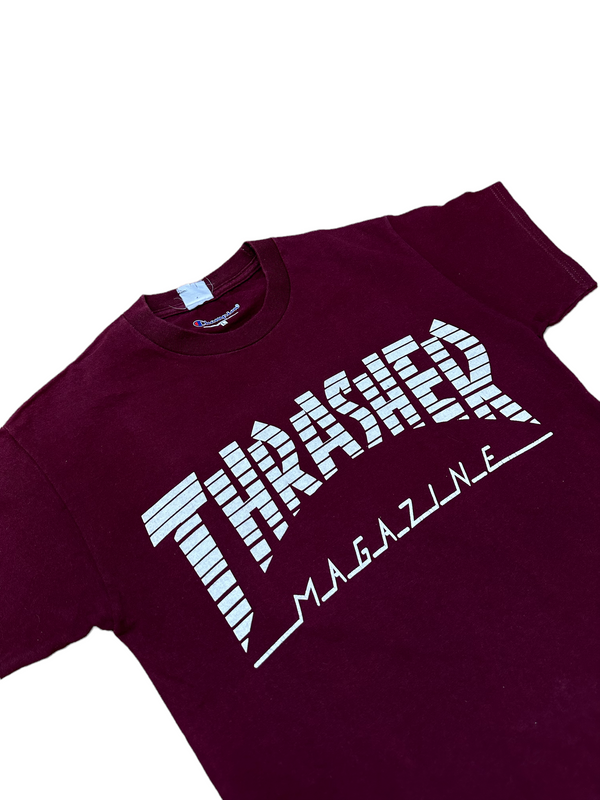 Champion × THRASHER burgundy T-shirt