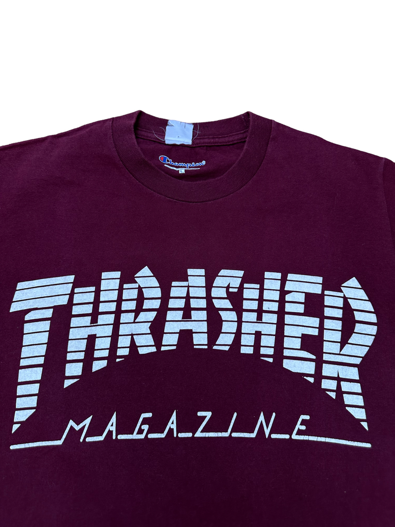 Champion × THRASHER burgundy T-shirt