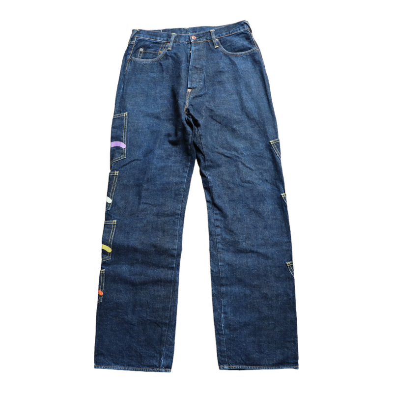 Evisu Multi Pocket Rainbow Denim Jeans - Paris Edition