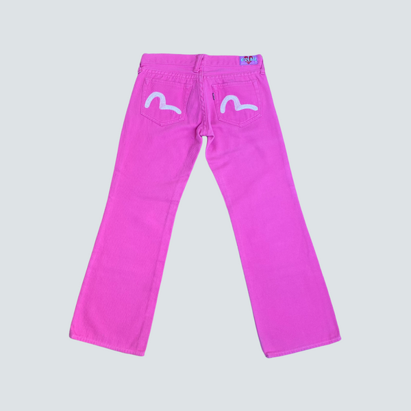 EVISU Jeans donna Pink straight pants (28)