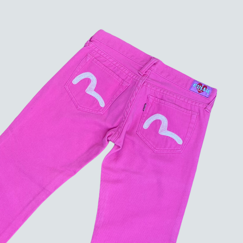 EVISU Jeans donna Pink straight pants (28)