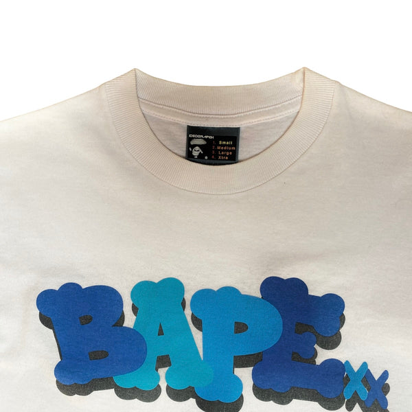 A BATHING APE x KAWS logo short sleeve T-shirt White (S)