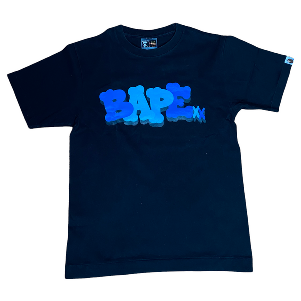 A BATHING APE x KAWS logo short sleeve T-shirt Black (S)