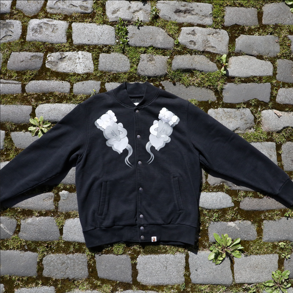 Bape kaws Bendy companion varsity jacket 2007 (M)