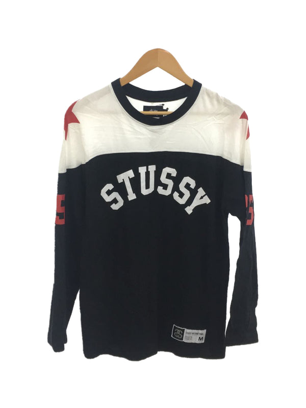 STUSSY Long-sleeved T-shirt/Cotton/BLK/Stussy