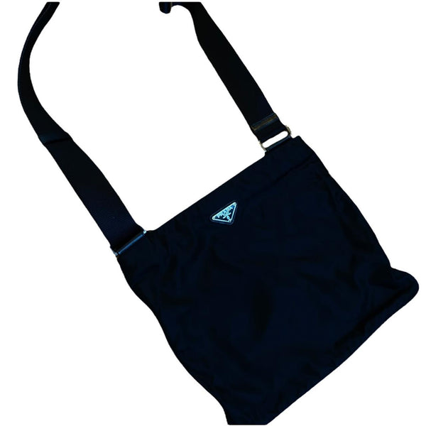 Authentic Prada nylon Black Shoulder Cross Body Bag