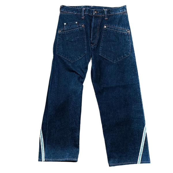 EVISU Straight Pants 2001/EVISU GENES OSAKA/Kai/Button fly Blue Jeans