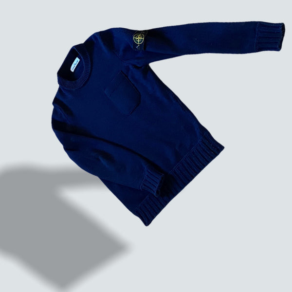 Stone island wool jumper with pocket (S)