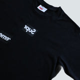 Supreme Comme Des Garçons black split box logo T-shirt (L)