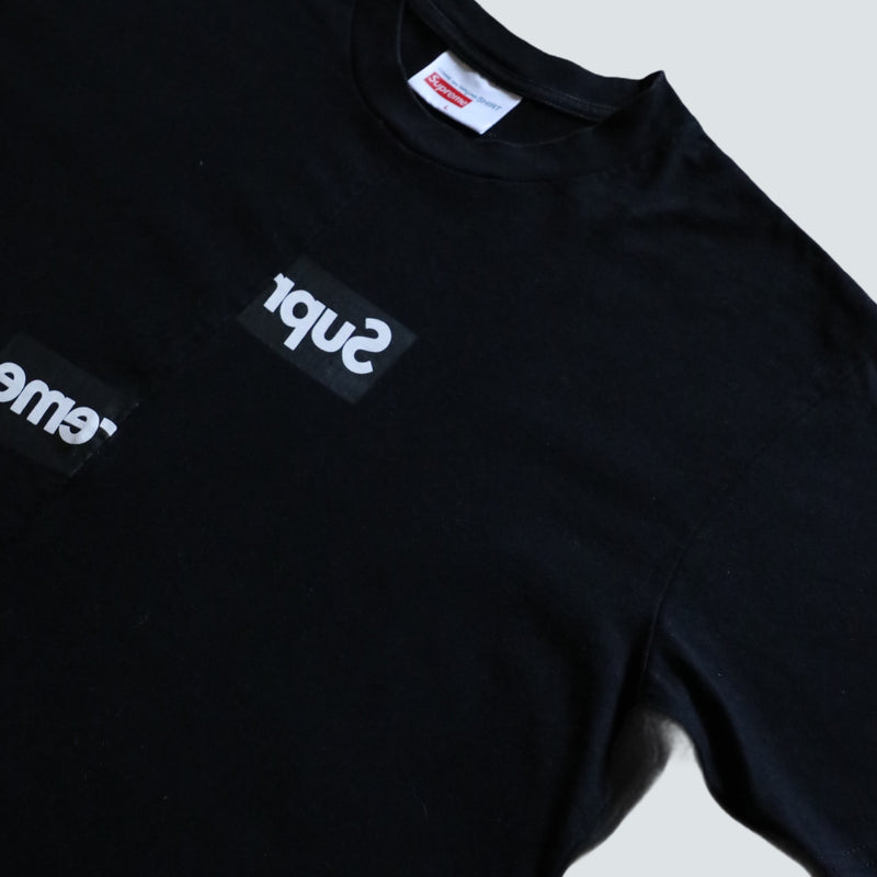 Supreme split box hot sale logo t shirt