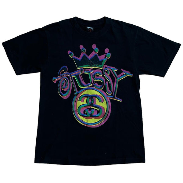 STUSSY short-sleeved T-shirt Chanel crown big logo