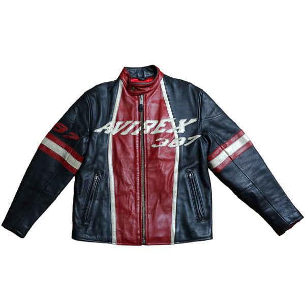 Avirex Red Leather Racer Jacket