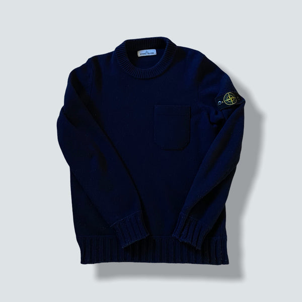 Stone island wool jumper with pocket (S)